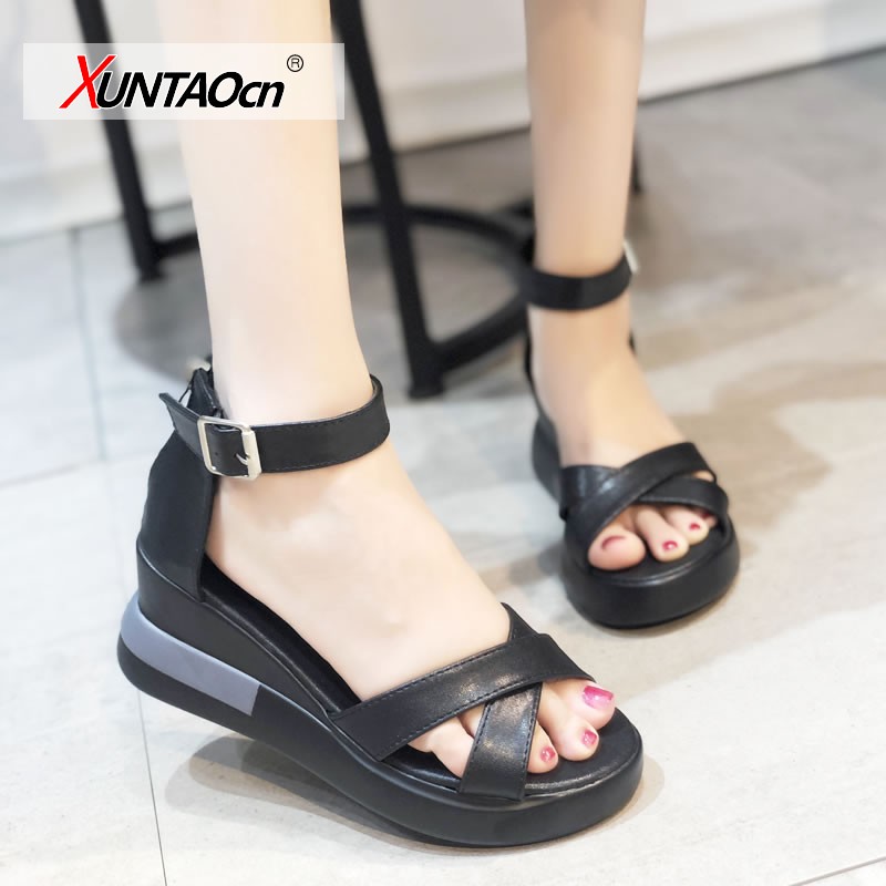 New Women Wedges Sandals Summer Mixed Colors Platform Sandals Casual Shoes Women High Heels Sandalias Mujer