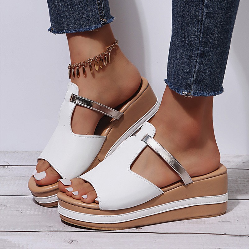 Women Sandals 2022 Women Heels Sandals Slip On Wedges Shoes For Women Slippers Summer Sandalias Mujer Platform Sandals Shoes