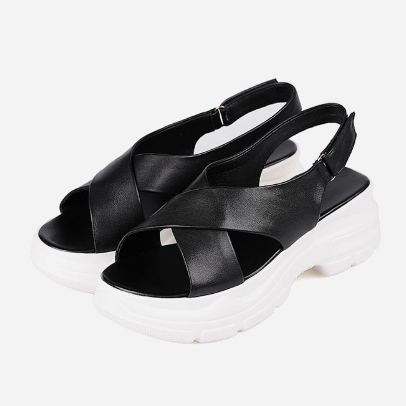 VENTACT Summer Women Sandals Genuine Leather Light Buckles Women Shoes Casual Daily Shoes Size 34-39