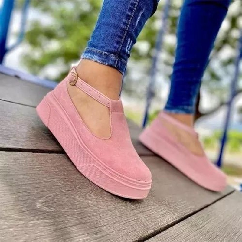 2022 ladies flat shoes summer mid heel platform sandals vulcanized shoes spring and autumn lightweight comfortable casual shoes