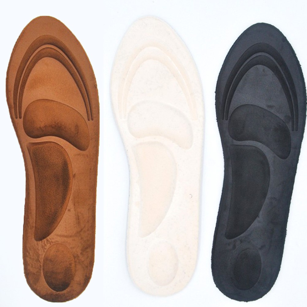 4D Suede Memory Foam Orthotic Insole Arch Warm Insoles for Flat Shoes Feet Care Sole Shoe Orthopedic Pads Deodorization