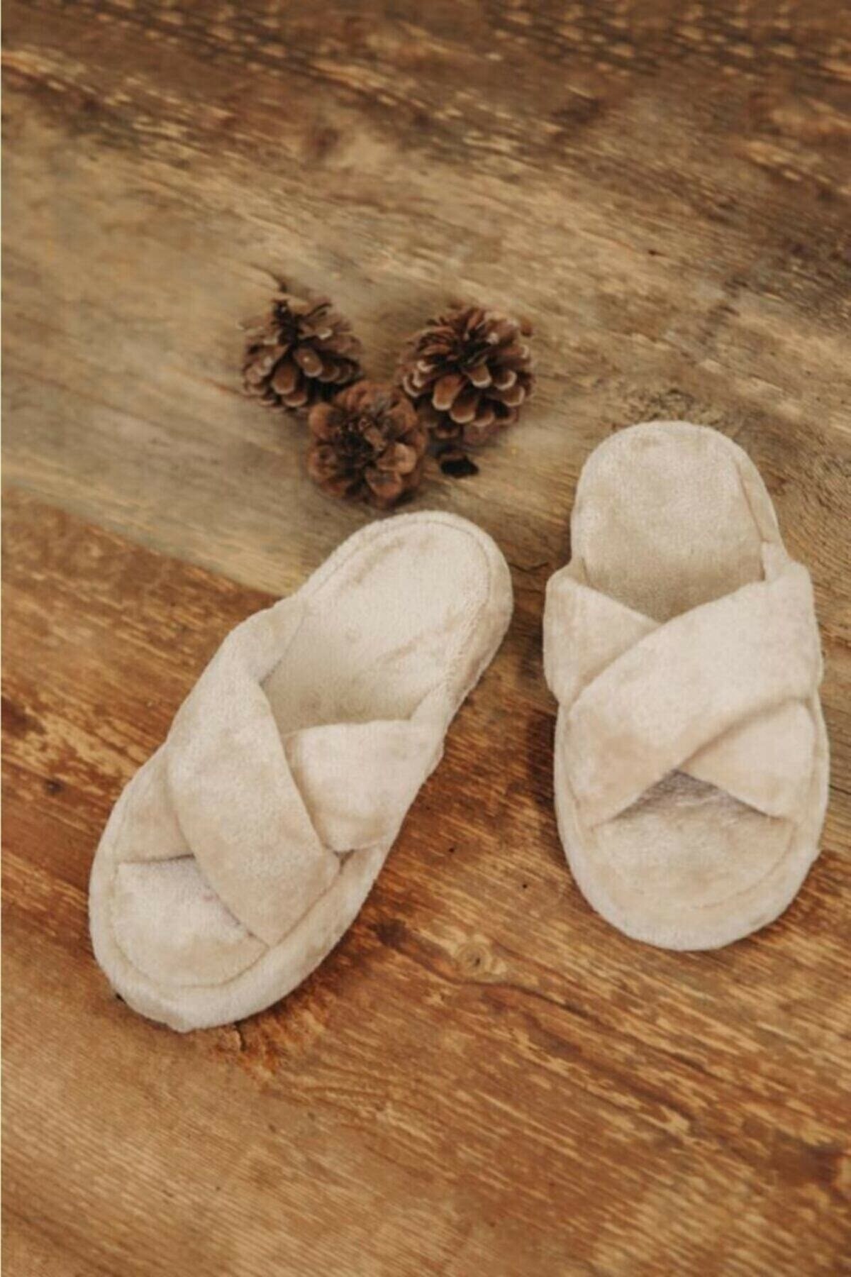 Stwenn Women House Slippers Plush Slippers Dowry Slipper Bohça Slipper