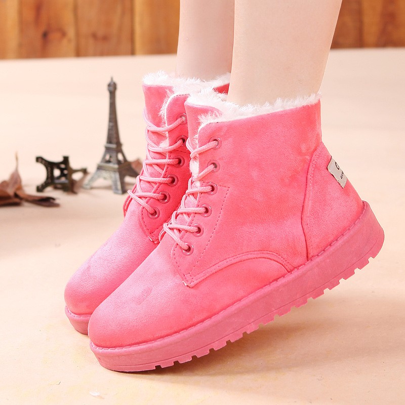 Women Anti Ski Snow Boots Big Size Plus Fleece Boots Warm Shoes For Students Shoes