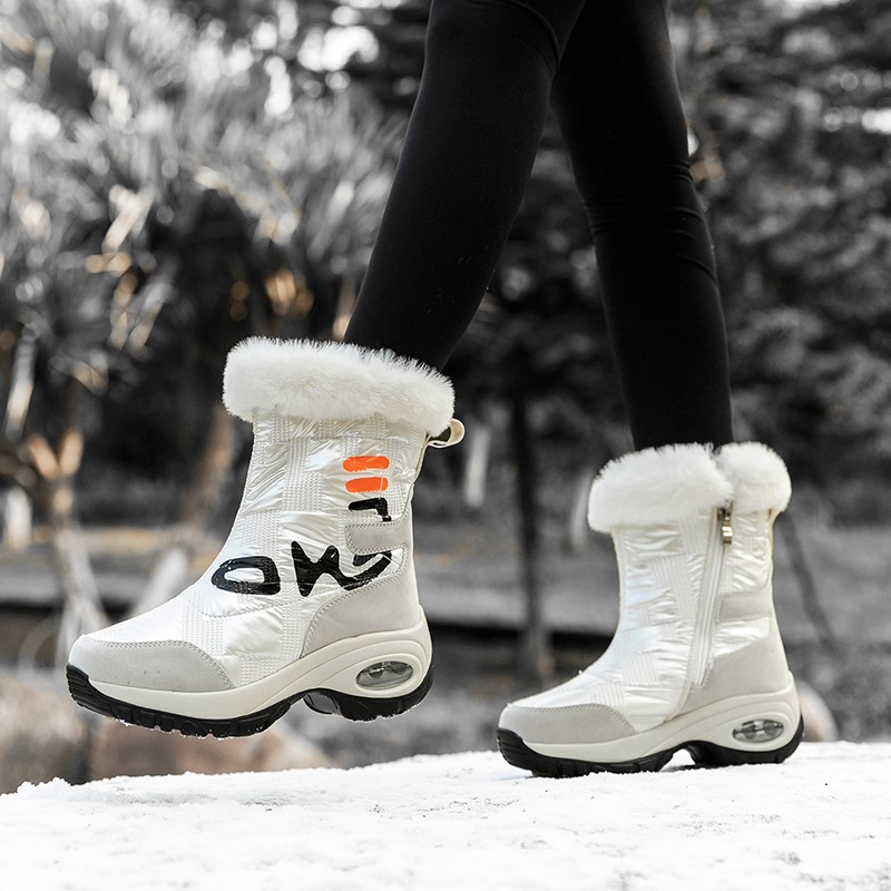 winter women ankle boots waterproof keep warm black snow boots 2021 new ladies zip shoes chausiras femme booties platform