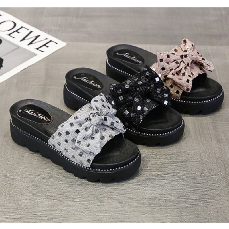 slippers women sandals platform sandals shoes women bow 2022 summer sandals slipper indoor outdoor flip flops female beach shoes