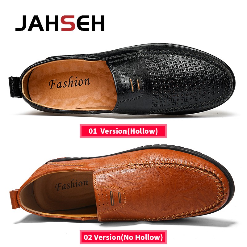 Genuine Leather Men Luxury Shoes Brand Hollow Casual Slip On Formal Loafers Men Moccasins Italian Black Male Driving Shoes