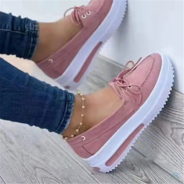 2022 new thick-soled women's sports shoes casual fashion comfortable slip-on flat shoes women's increased vulcanized shoes