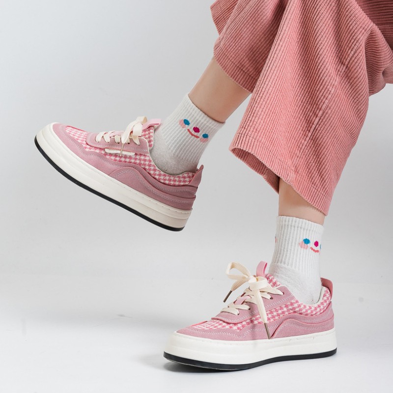 2022 women casual platform sneakers running fashion comfortable pink canvas shoes hh9 st all-match student skateboarding shoes