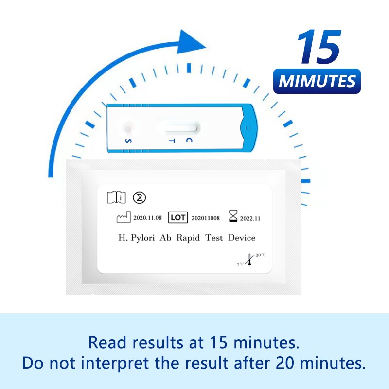 المعدة هيليكوباكتر بيلوري الدم الأجسام المضادة اختبار شرائط مرض المعدة رائحة الفم الكريهة HP اختبار عدم التنفس بطاقة الزفير