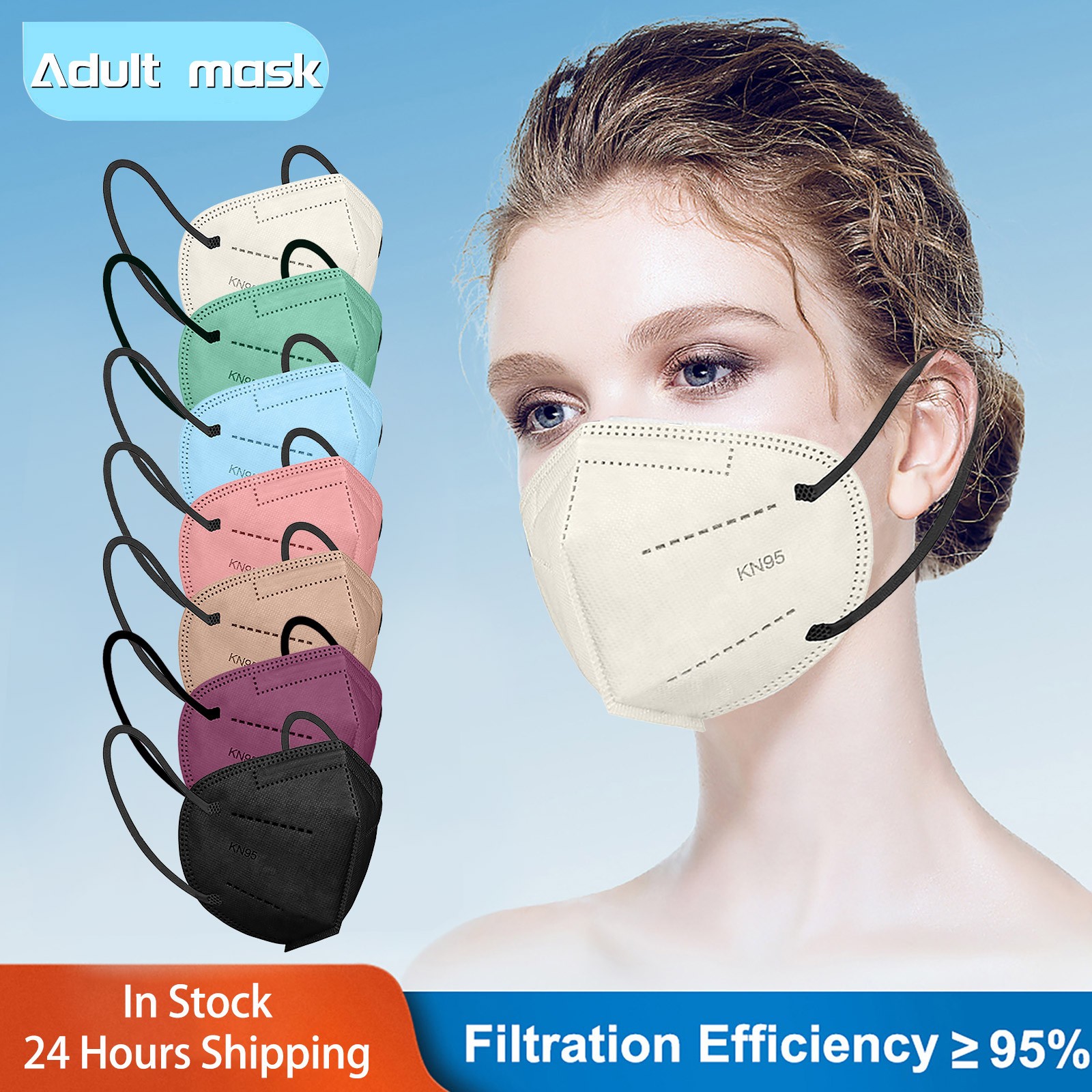 Morandi KN95 Mask ffp2necce 5 Layers FFP 2 Mascarillas FPP2 homology ada KN95 High Quality Mouth Face Mask Health Protection Mask