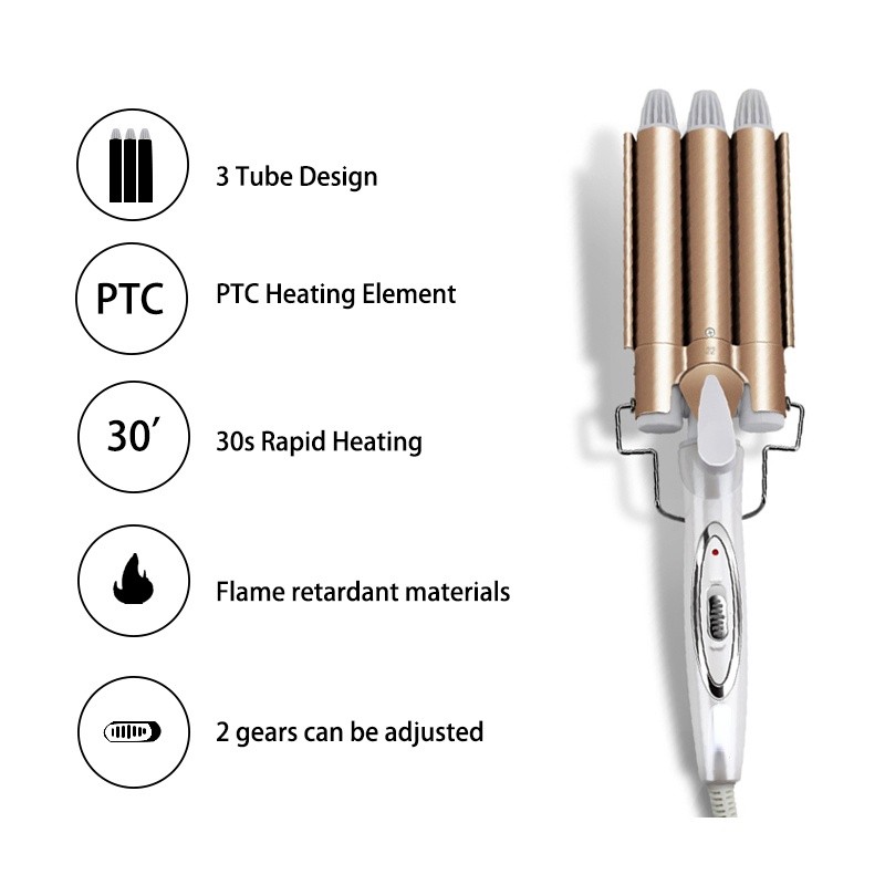 Electric Hair Curler Curling Iron Spirals Five Roller Corrugated Tubes Ceramic Deterrent Irons Volume Perm Volume Styling