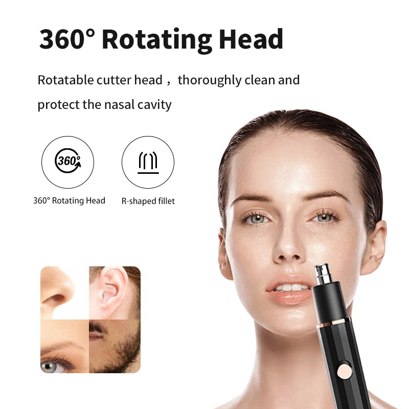 Electric Nose Ear Hair Trimmers for Men Portable Nose and Ear Trimmer Hair Shaver Clipper Safety Removal Cleaner Eyebrow Shaver