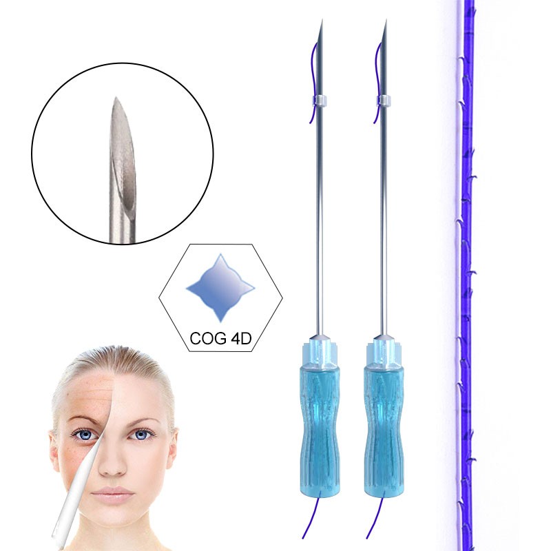 5pcs Per Pack PDO Korea Barbed Cog 4D Blunt Needle Shaping Polydioxanuna Hilos Tensores Faciales Lifting Face 4d Lifting Pdo Thread