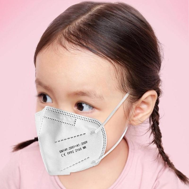 ffp2 kids mask anti-dust breathable 5 layers multicolor european specification reusable girls 9-12 years kn95 face mask