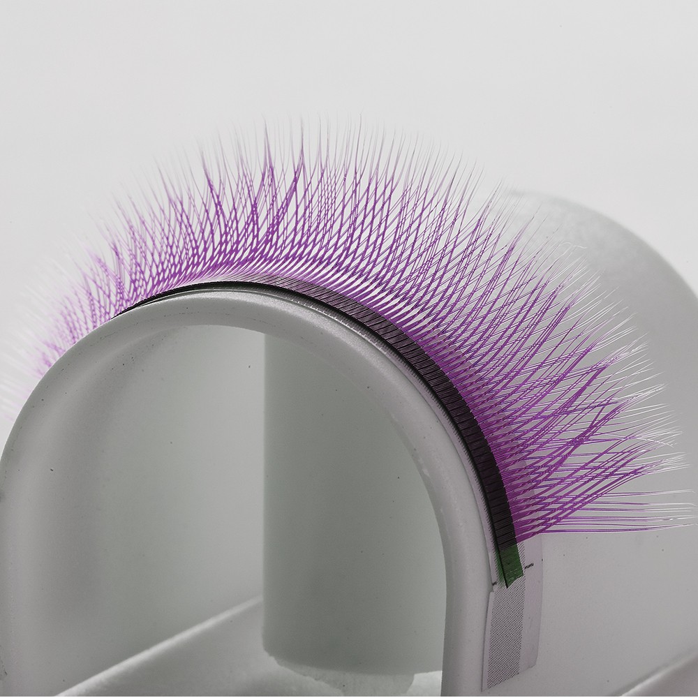 yelex purple colored eyelashes mix yy lashes false eyelashes individual premium mink soft volume eyelashes 2D fans premade