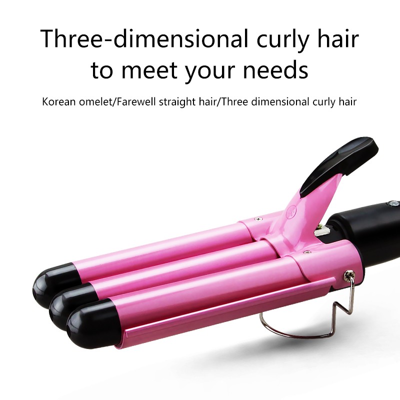 Hair Curling Iron Ceramic Professional Triple Barrel Hair Curler Egg Roll Hair Styling Tools Hairstylist Stick Curler