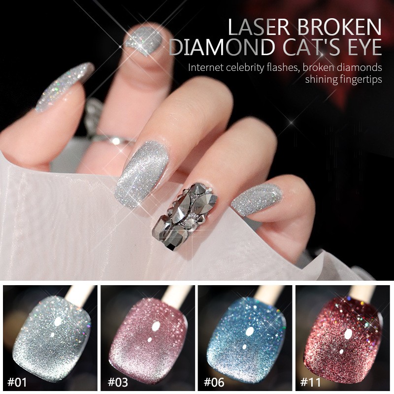 2022 New Gel Nail Polish Reflective Glitter For Nail Art Semi Permanent Soak Gel UV LED Varnish Base Matte Coated Nail Art Tool