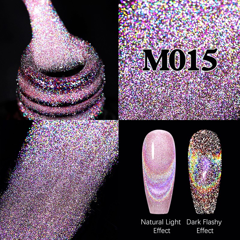 UR SUGAR Reflective Cat Magnetic Laser Gel Nail Polish Rainbow Gel Shine Semi Permanent Soak Off UV LED Varnish Nail Art