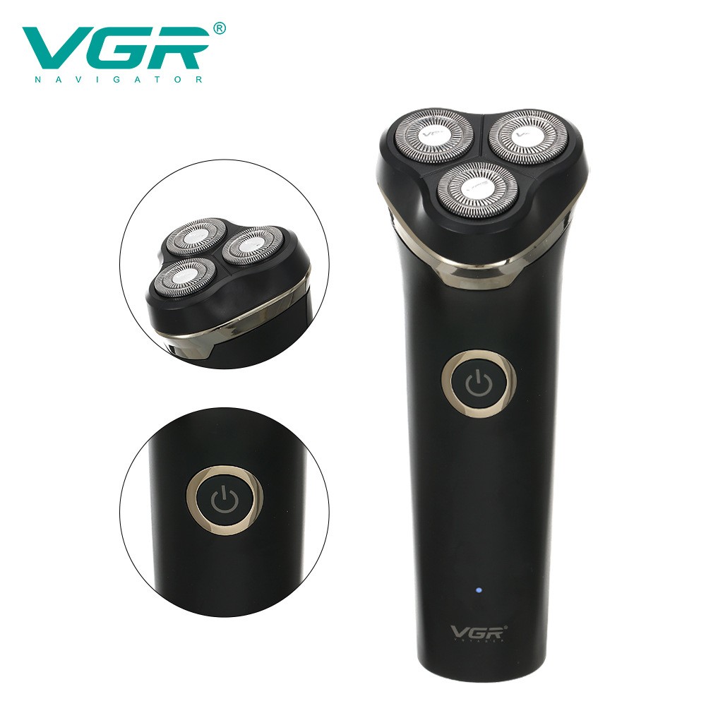 VGr New Magnetic Suction Three Head Shaver Shaver For Men Rechargeable Beard Trimmer V-319 Electric Hair Trimmer Clipper Machines