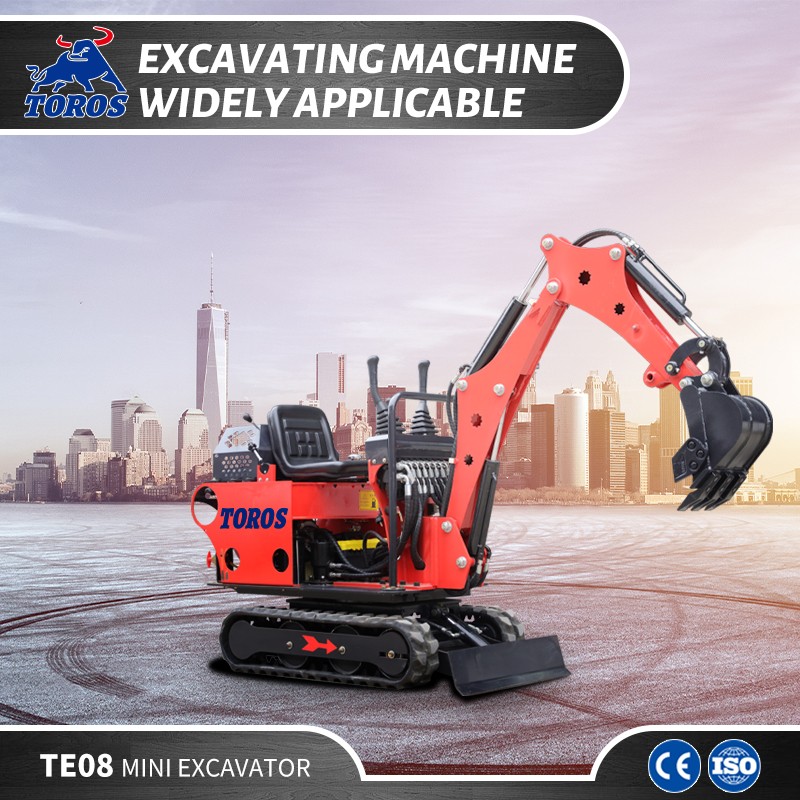 TE-08 0.8 Ton Mini Excavator Newest Mini Hydraulic Crawler Excavator Garden Digger Digging Machine With CE ISO