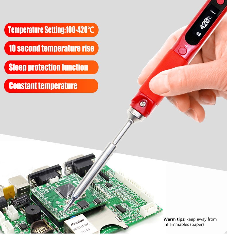 Pine64 pinecil mini portable electric soldering station 65W with TS soldering iron tip soldering tool without power supply