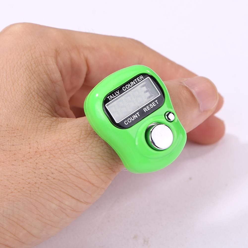 Mini Finger Counter LCD Digital Display Electronic Digital Stitch Marker Row Hand Tally Finger Counter Counting Range 0-99999