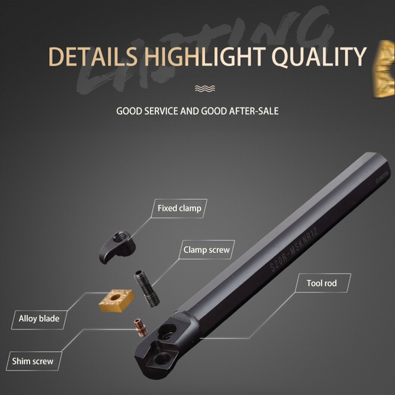 KaKarot Inner Turning Tool Holder S20R-MSKNR12 S25S-MSKNR12 S25T-MSKNR12 S25S-MSKNL12 S32T-MSKNR12 MSKNL12 Carbide Insert