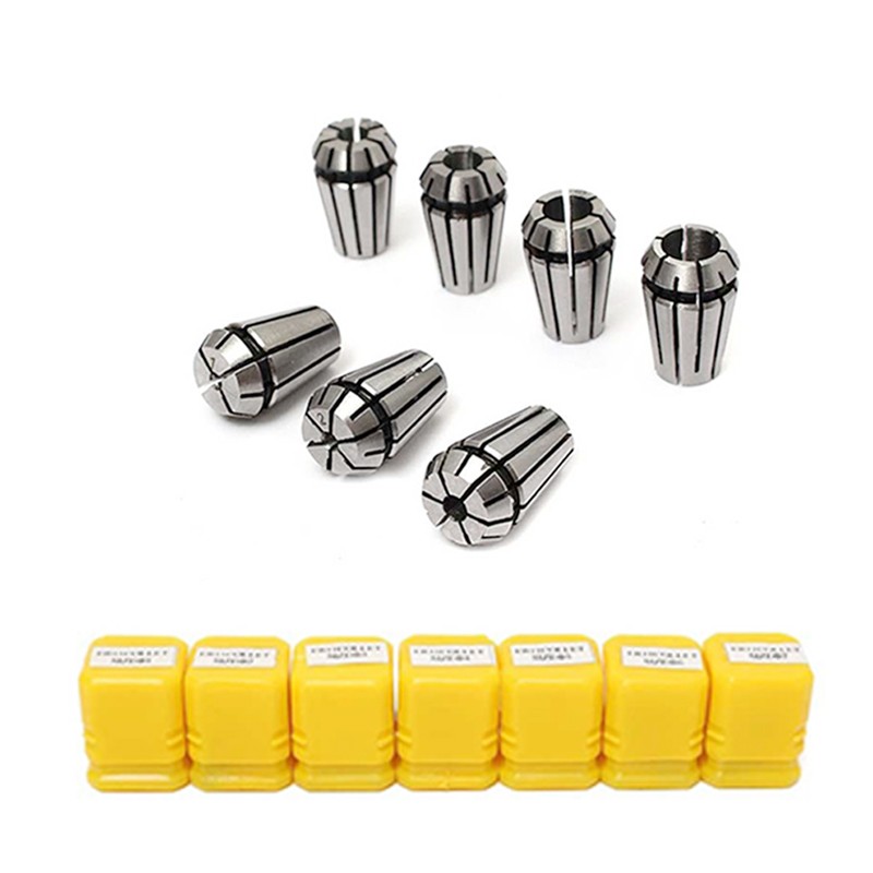 ER11 Collet Chuck Set 7pcs 13pcs 15pcs ER11 1mm-7mm Spring Collet for CNC Machining Center Engraving Machine Lathe Mill Tool