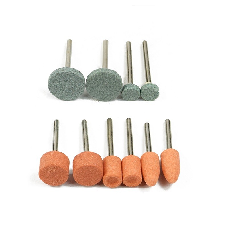 XCAN Abrasive Mounted Stone 10pcs 3mm Shank Grinding Head Stone Wheel for Dremel Rotary Tools Accessories