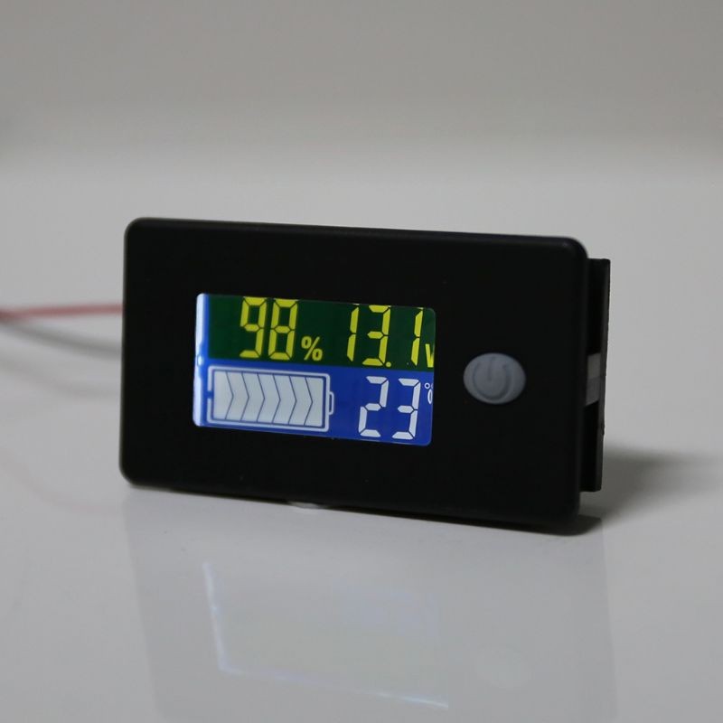 Battery Capacity Indicator 12V 24V 36V 48V 60V 72V 10-100V Li-ion Lead Acid Battery Tester With LCD Temperature Voltmeter