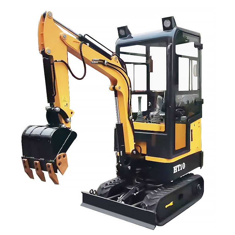 Factory direct sale mini digging machine mini excavator 1 ton with closed cabin