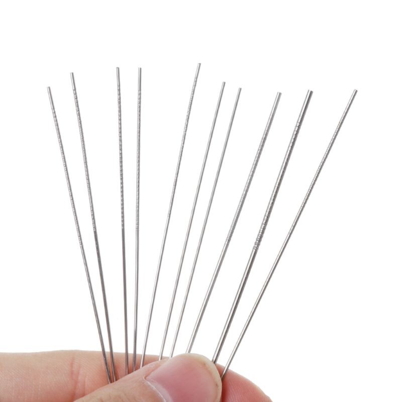 10pcs/set 0.6mm-1.3mm Guitar Nut Needle Files Nozzle Jet Gas Welding Tip Cleaner