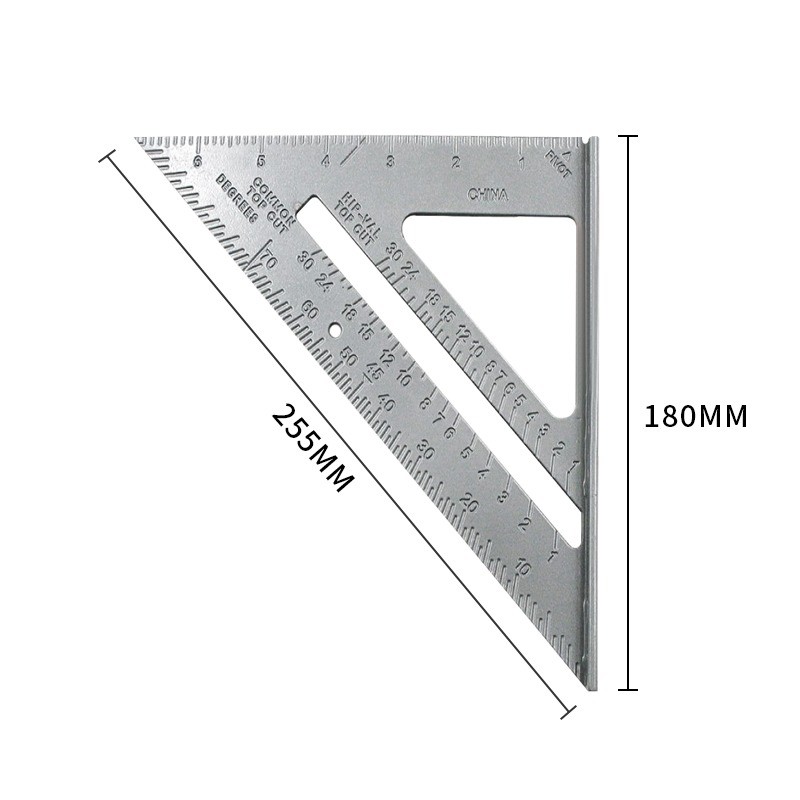 7 Inch Triangular Ruler 90 Degree Square Ruler Carpenter Measuring Tool Angle Protractor