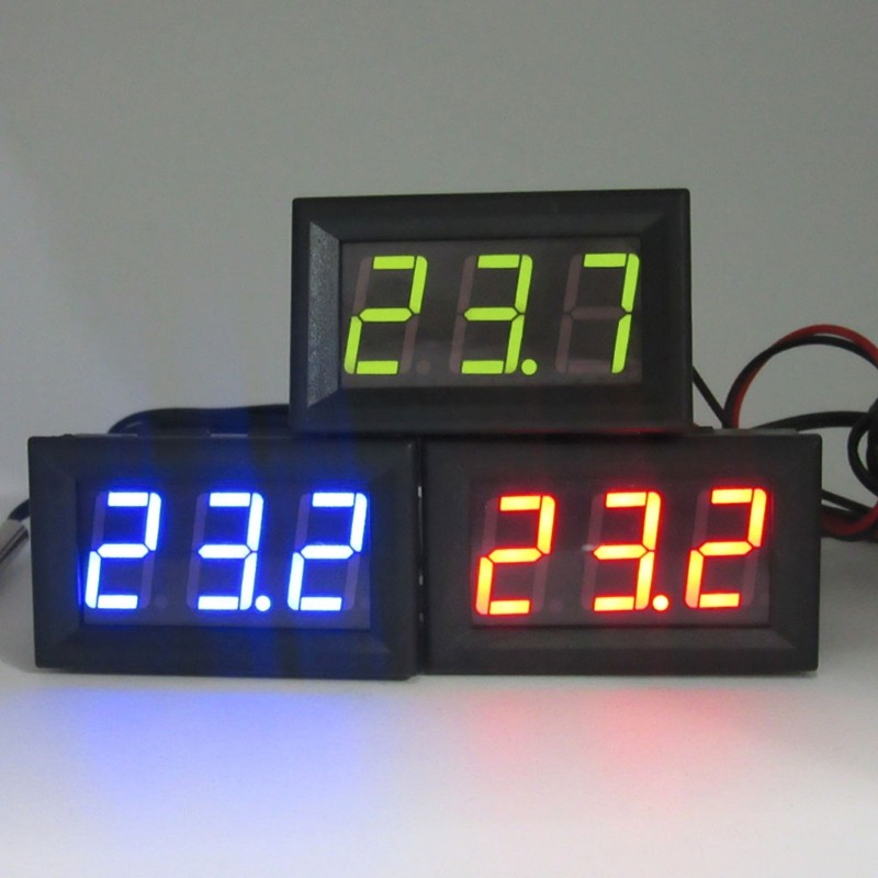 Car Voltage & Water Temperature Meter Voltmeter Thermometer 12V/24V LED Display N12 20 Dropshipping