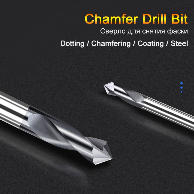 Spot Drill 60 90 120 Degree 0.5-20mm Chamfer Mill Stub Starting Site Center Bit CNC Router Bits Milling Cutter Carbide End Mill