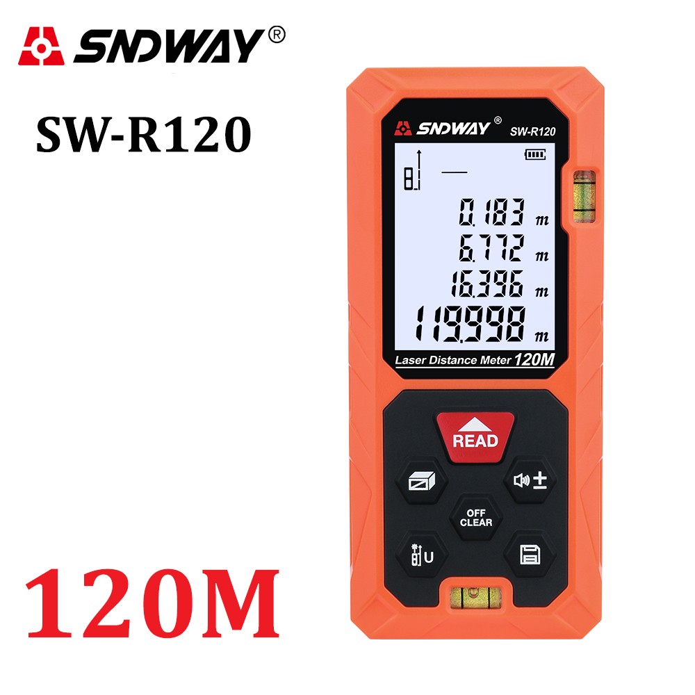 SNDWAY Laser Rangefinder 120m 100m 70m 50m 40m Digital Laser Distance Meter Laser Range Finder Tape Distance Meter Test Tools