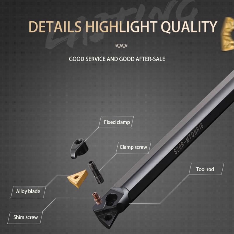 KaKarot Inner Turning Tool Holder MTQNR S16Q-MTQNR16 S32T-MTQNR16 S25S-MTQNR16 Carbide TNMG160408 Lathe Cutting Tools