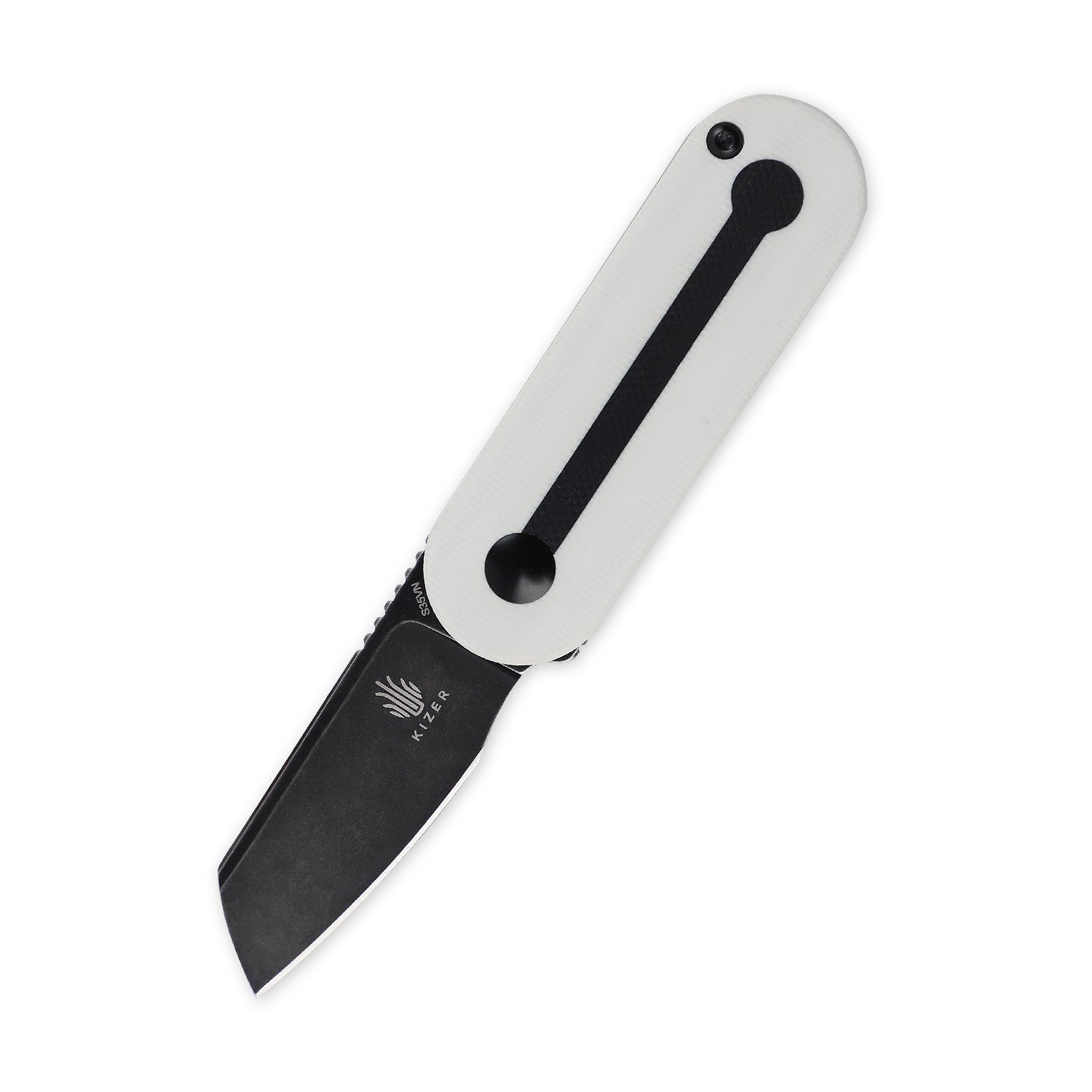 Kizer EDC Mini Bay Knife Ki2583A1 Survival Tactical Knife G10 Flipper Handle 2021 New S35VN Blade Camping Hunting Tools White