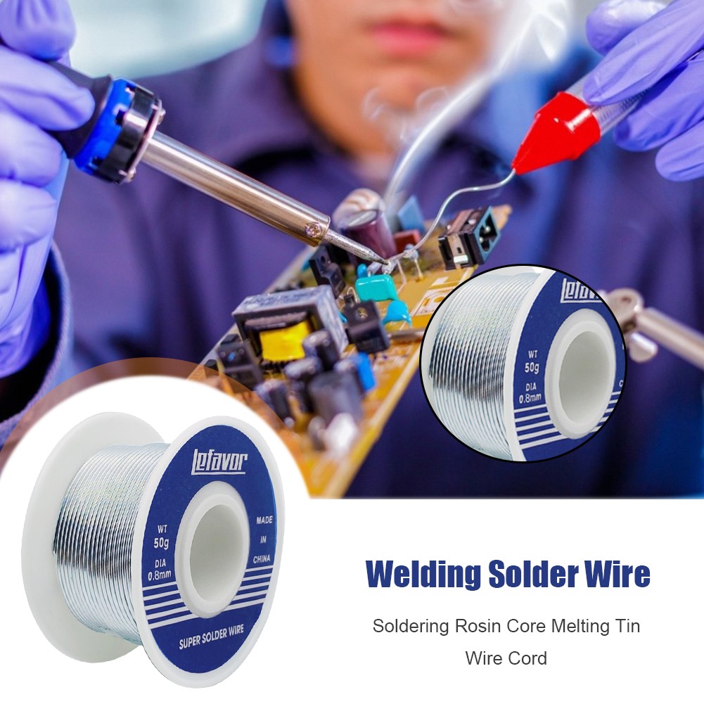 Tin solder wire solder roll 0.8mm 1mm rosin core solder melt low melting point household tin solder wire wire roll