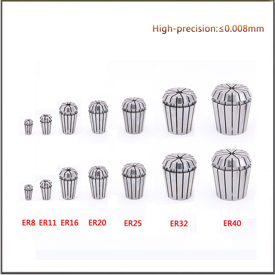 High Precision 0.008mm ER32 Collet ER8 ER11 ER16 ER20 ER25 ER40 Collet for CNC Milling Tool Holder Engraving Machinespring Chuck