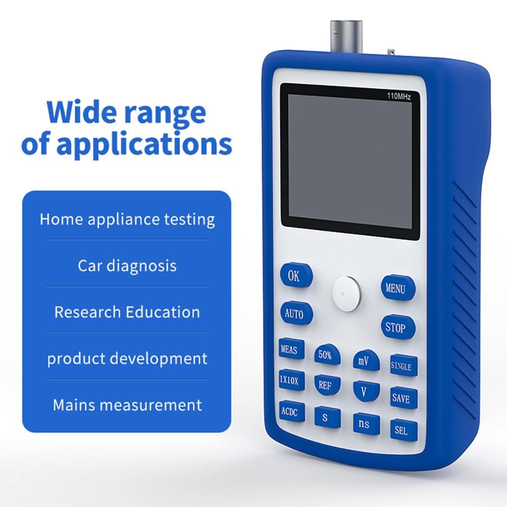 FNIRSI-1C15 Professional Digital Oscilloscope 500 Giant Samples/sec Sampling Rate 110MHz Bandwidth Analog Support Waveform Storage