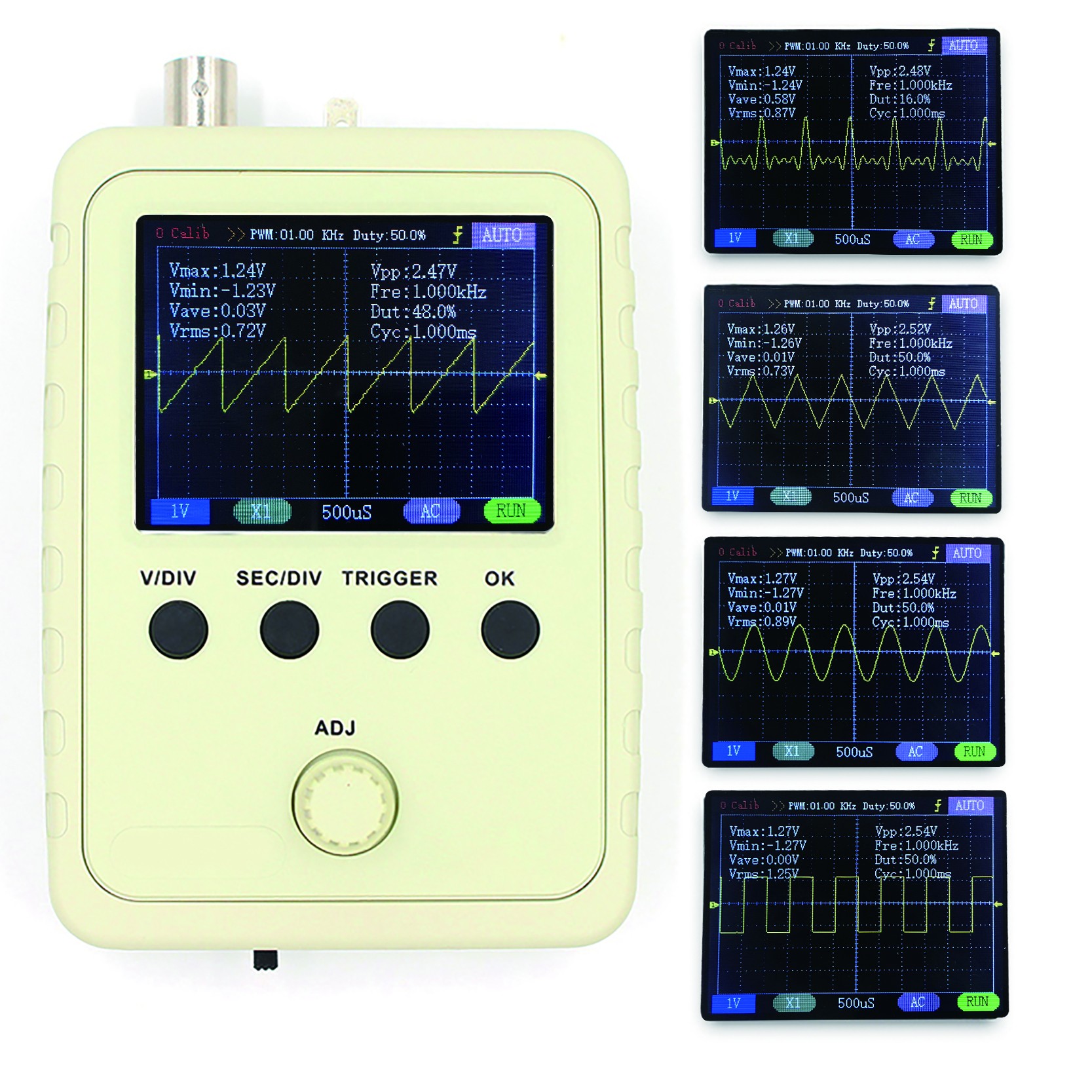 DSO FNIRSI-150 الرقمية المحمولة الجيب راسم الذبذبات عدة 1MSa/s 200KHz عرض النطاق الترددي التناظرية دعم 80KHz PWM وتحديث البرامج الثابتة