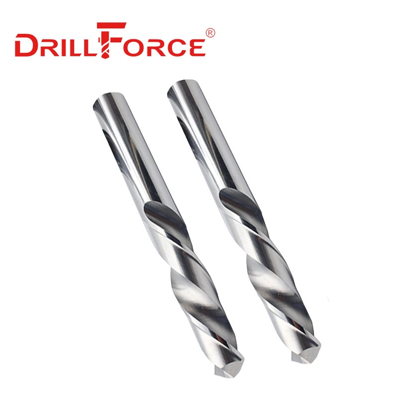 Drillforce 1pc 0.5mm-20mm Left Hand Steel Carbide Drill Bit Reverse Spiral Flute Twist Drill Bit For Steel Alloy Stainless Tool