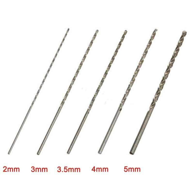 5pcs Extra Long HSS High Speed ​​Steel Drill Bit Set 2mm/3mm,3.5mm,4mm,5mm Bit Straight Shank Drill Bits for Electric Drills