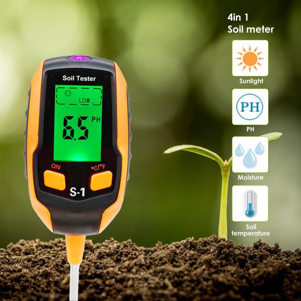 Soil Tester PHP 4 in 1 pH Light Moisture Acidity Tester Soil Tester Moisture Meter Soil Test Kit Plant for Flowers