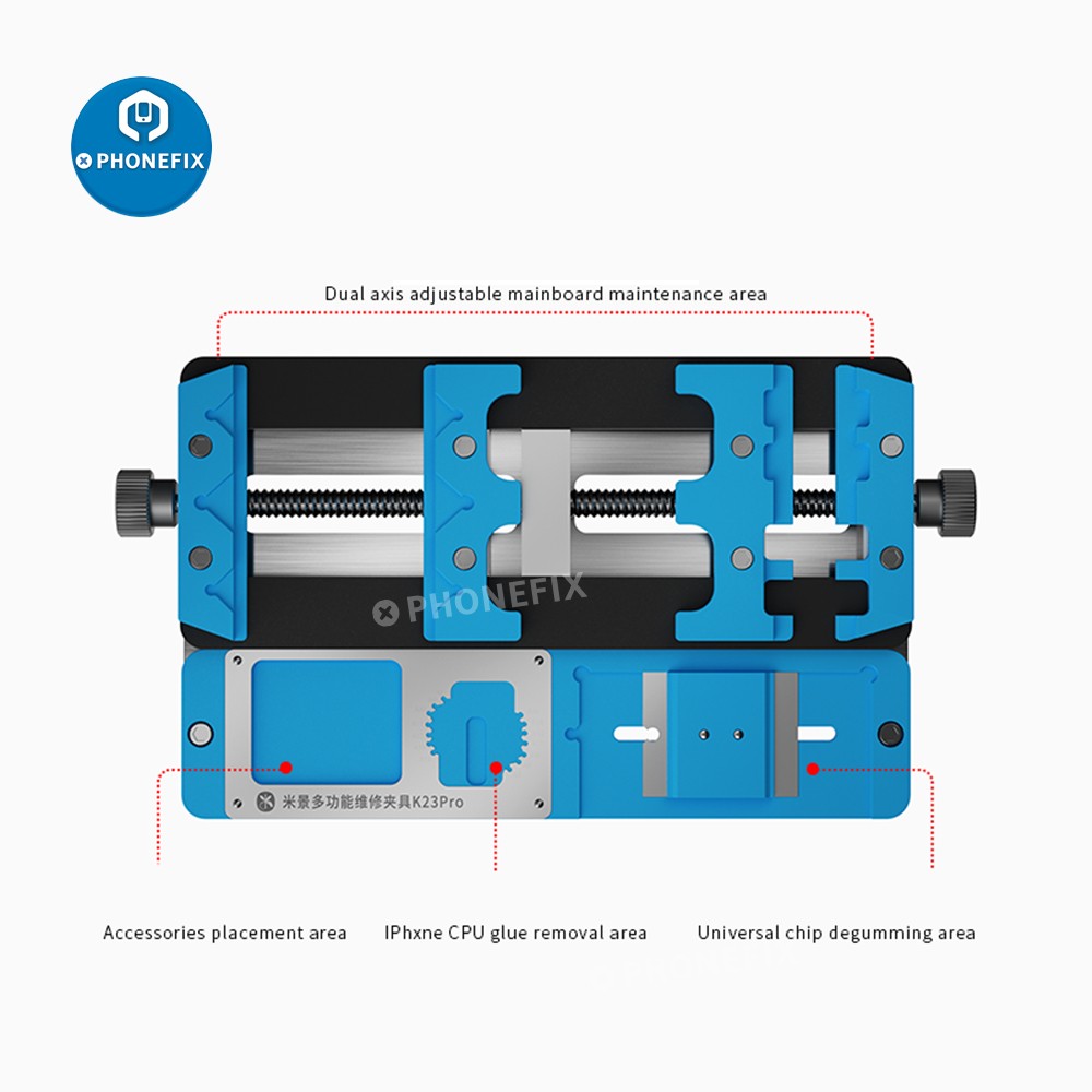 Mijing K23 Pro Universal PCB Stand Double Shaft Jig Fixture for iPhone Samsung Phone PCB IC Chip Motherboard Soldering Tools