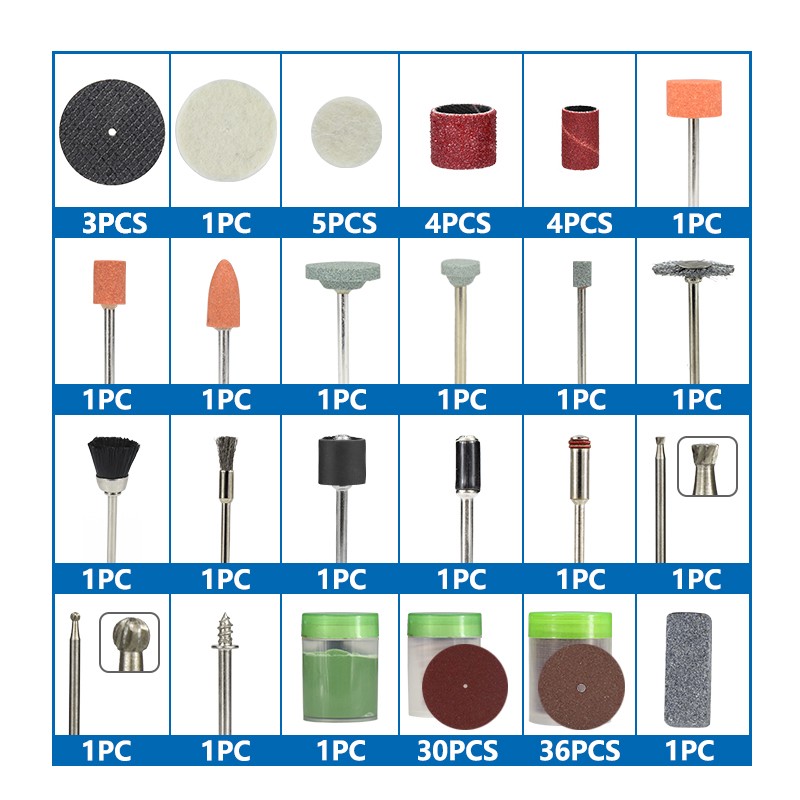 CMCP 100 قطعة أداة جلخ الروتاري اكسسوارات مجموعة الكهربائية مثقاب صغير بت عدة ل دريمل الرملي تلميع قطع النقش أداة