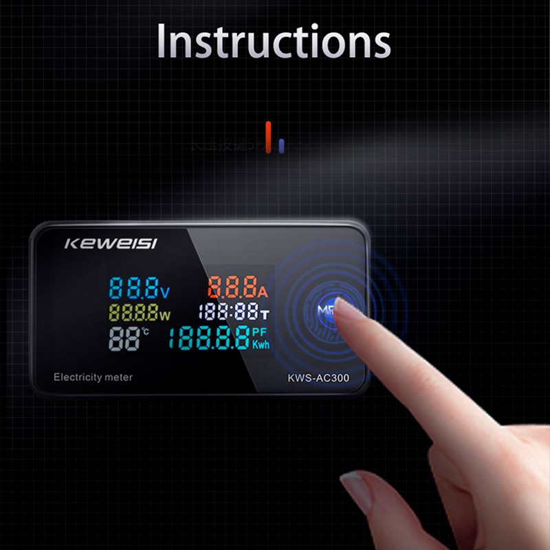 KWS-AC300 100A Digital Energy Meter Voltmeter Ammeter Wattmeter KWS Power Energy Meter Electric Meter With Reset Function