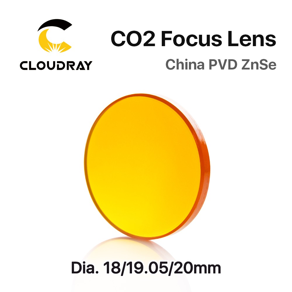 Cloudray China CO2 ZnSe Focus Lens Dia.18 19.05 20mm FL38.1 50.8 63.5 101.6 127mm 1.5 - 4" for Laser Engraving Cutting Machine