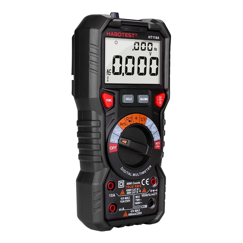 HABOTEST HT118A/HT118C/HT118D Digital Multimeter 6000 Multimeter Professional High Accuracy AC/DC RMS Multimeter